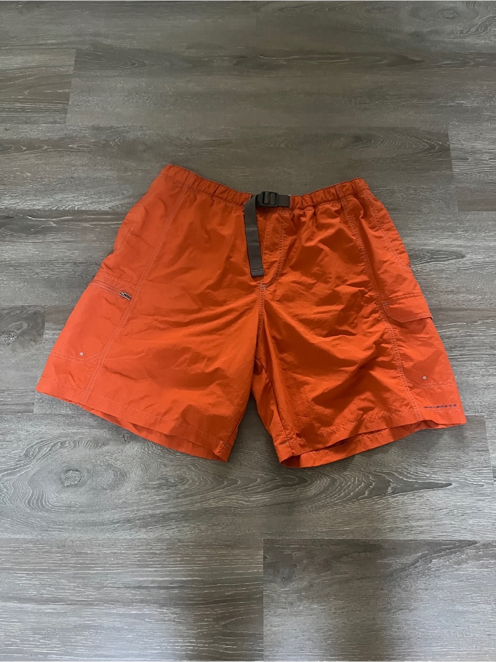 Columbia Orange Men's Swim Board Shorts with Webbing Belt size xl
